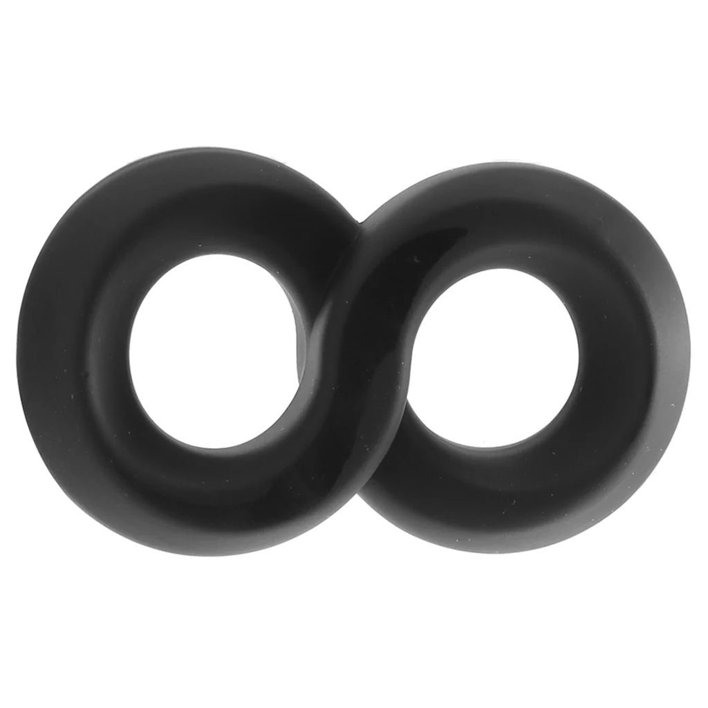 Ultra-Soft Crazy 8 Cock Ring in Black - Image 5