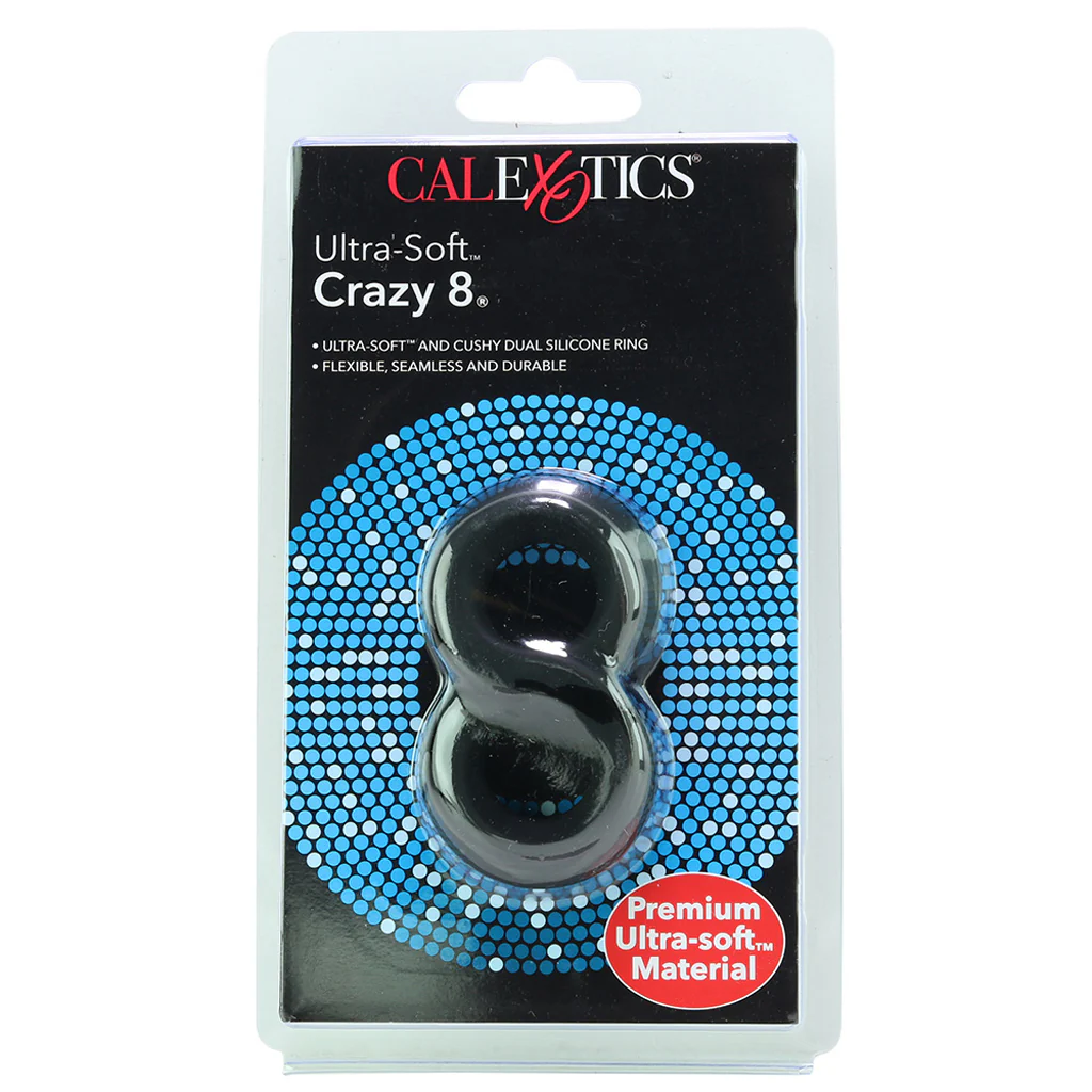 Ultra-Soft Crazy 8 Cock Ring in Black - Image 6
