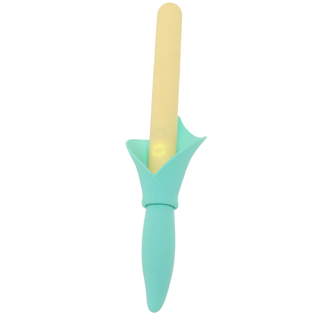 Vala Fiercely Powerful Silicone Flower Vibe in Yellow - Image 3