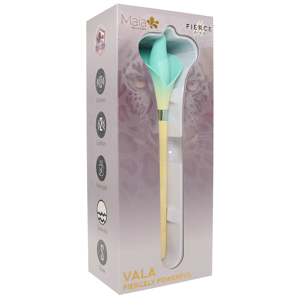 Vala Fiercely Powerful Silicone Flower Vibe in Yellow - Image 9