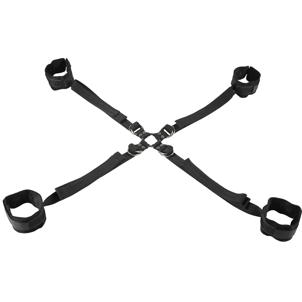 Velvet Noir Adjustable Hog Tie & Cuff Set - Image 2