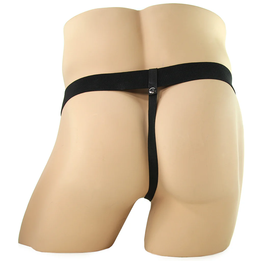 Fetish Fantasy Vibrating 9 Inch Hollow Strap-On in Brown - Image 5