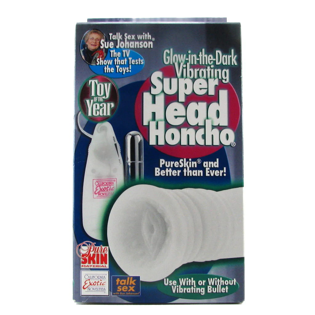 Vibrating Glow Super Head Honcho in White - Image 6