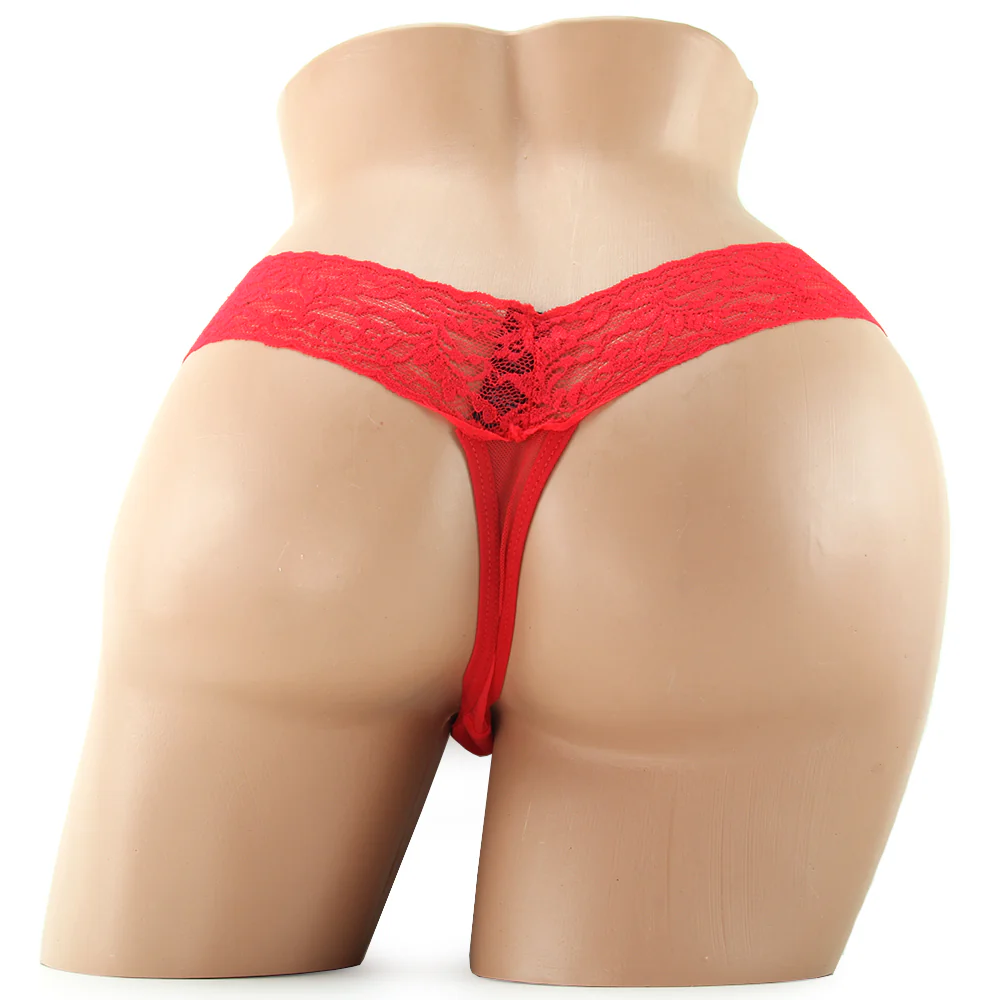 Vibrating Panties with Hidden Vibe Pocket Red /M - Image 4