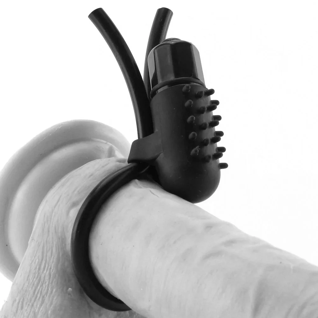 Vibrating Silicone Stud Lasso in Black - Image 2