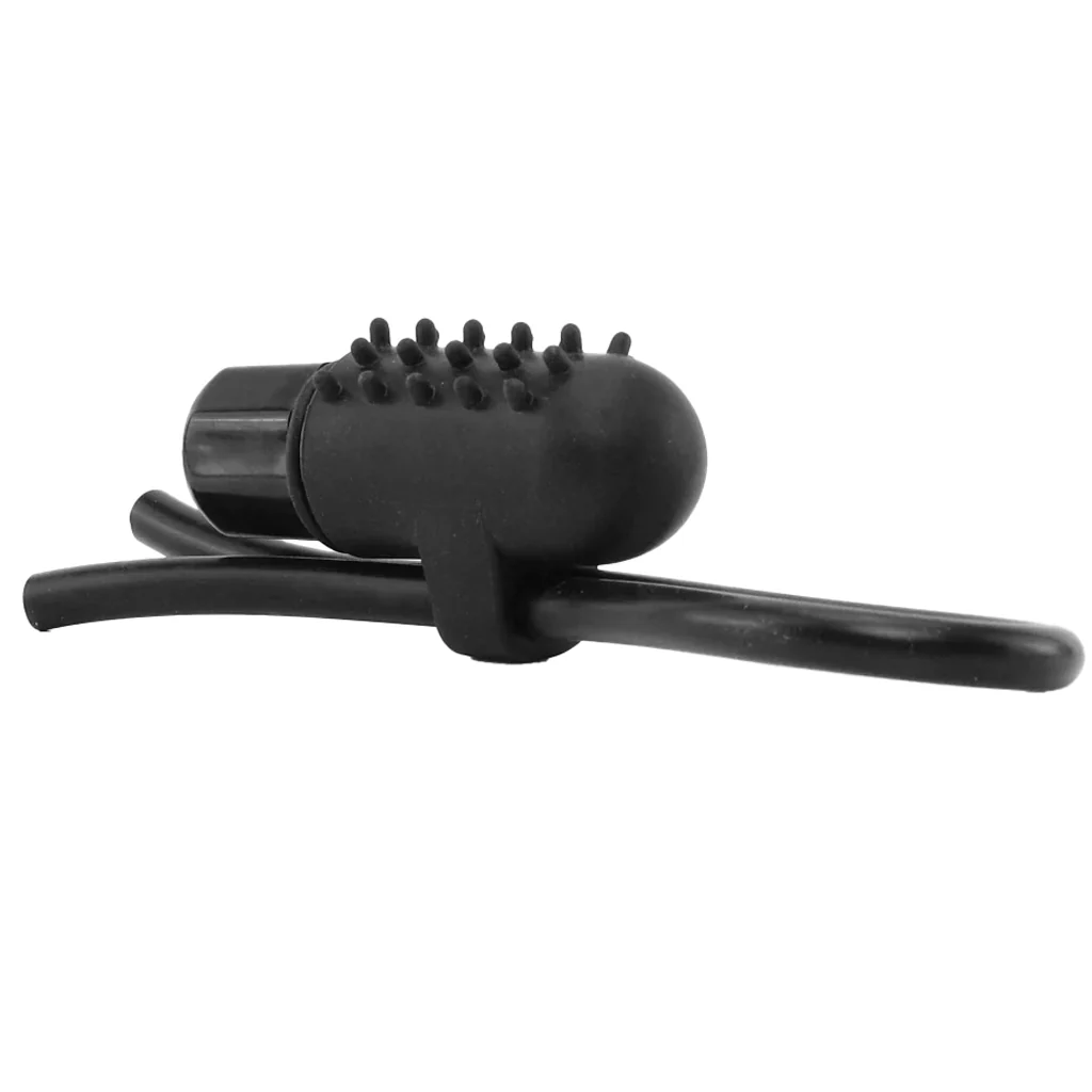 Vibrating Silicone Stud Lasso in Black - Image 3