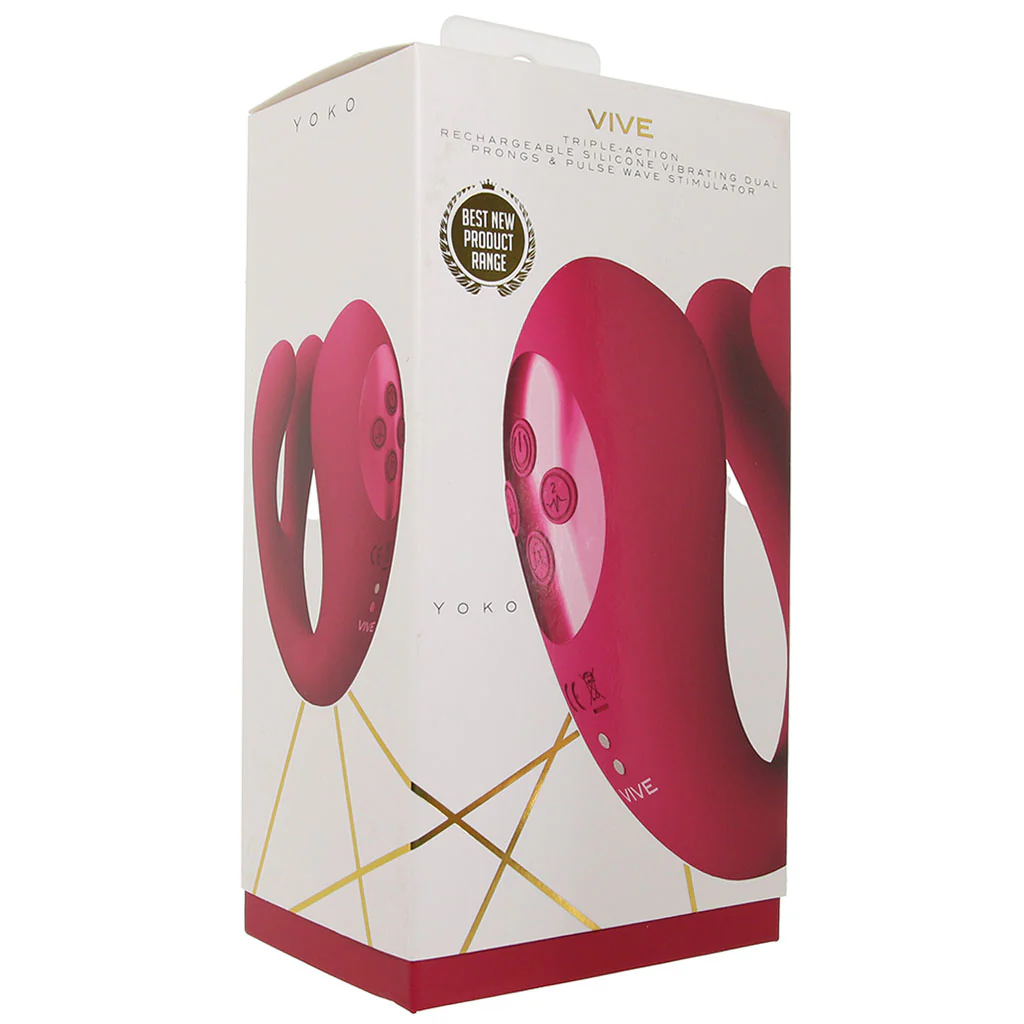 Vive Yoko Triple-Action Dual Prong Vibe in Pink - Image 9