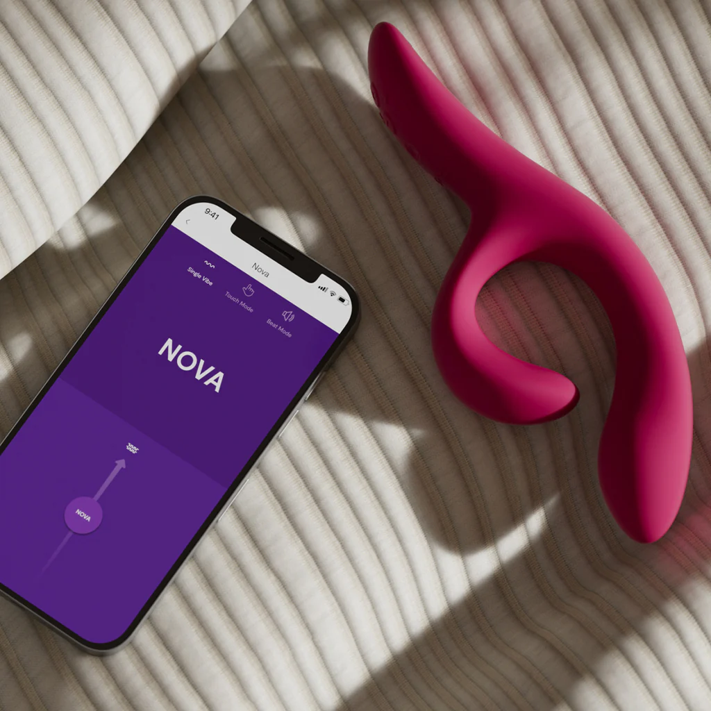 We-Vibe Nova 2 Rabbit Vibe in Fuchsia - Image 6