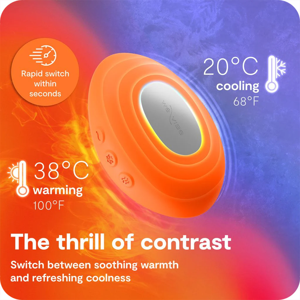 We-Vibe Temp Temperature Play Vibe in Tangerine - Image 3