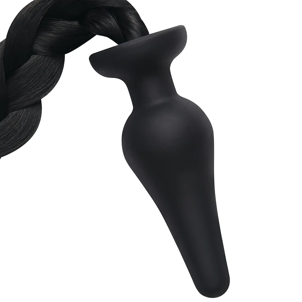 WhipSmart 4.5 Inch Black Pony Tail Plug - Image 2