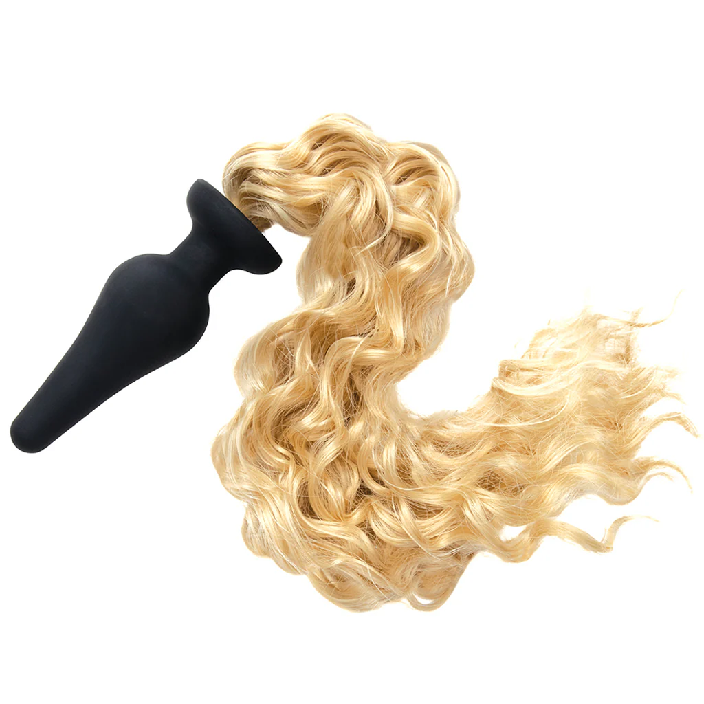 WhipSmart 4 Inch Blonde Pony Tail Plug - Image 3