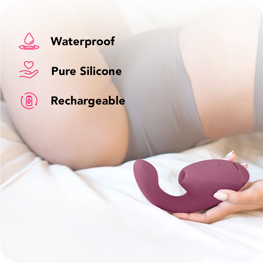 Womanizer Next Duo Clitoral Suction & G-Spot Vibe in Pink - Image 7
