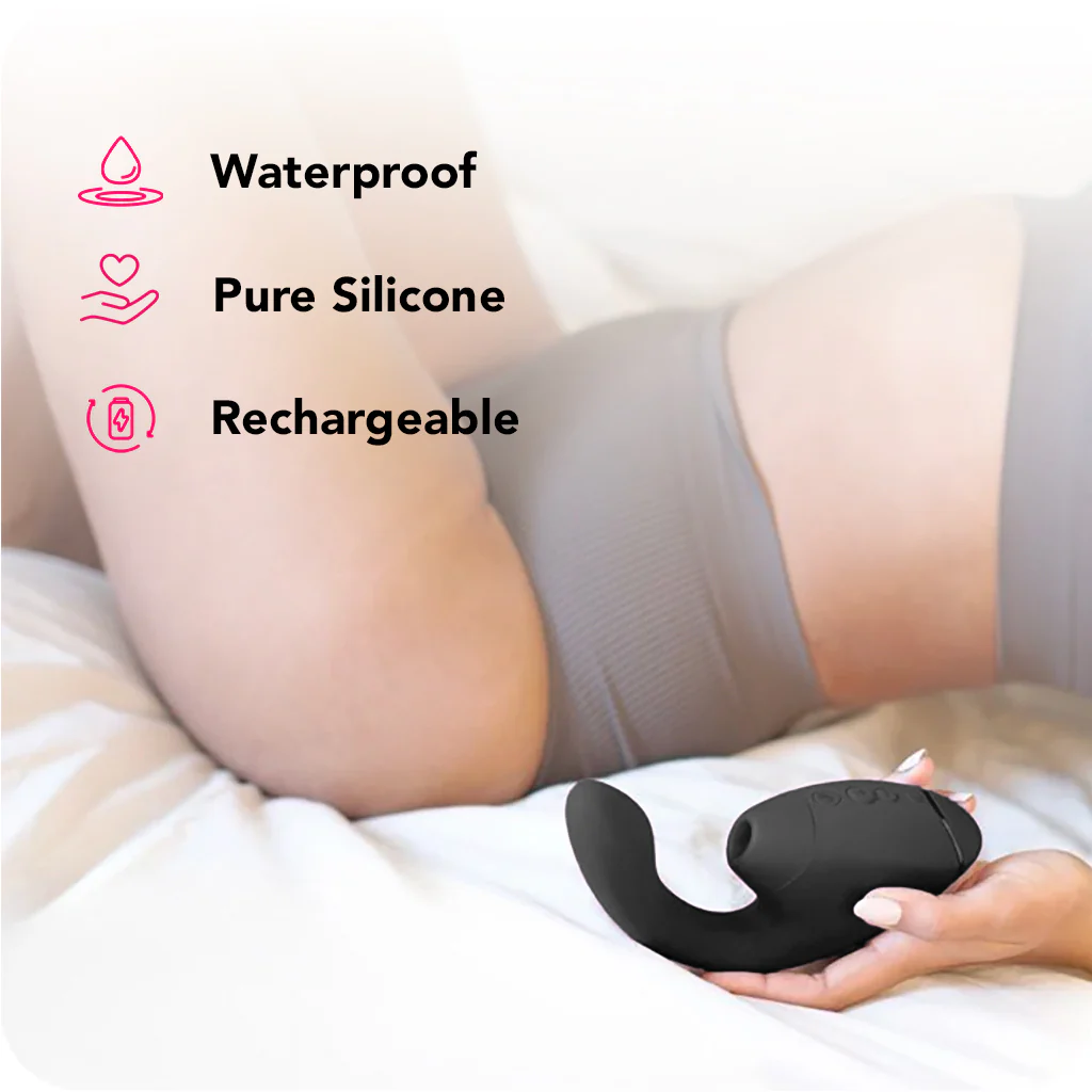 Womanizer Next Duo Clitoral Suction & G-Spot Vibe in Black - Image 7