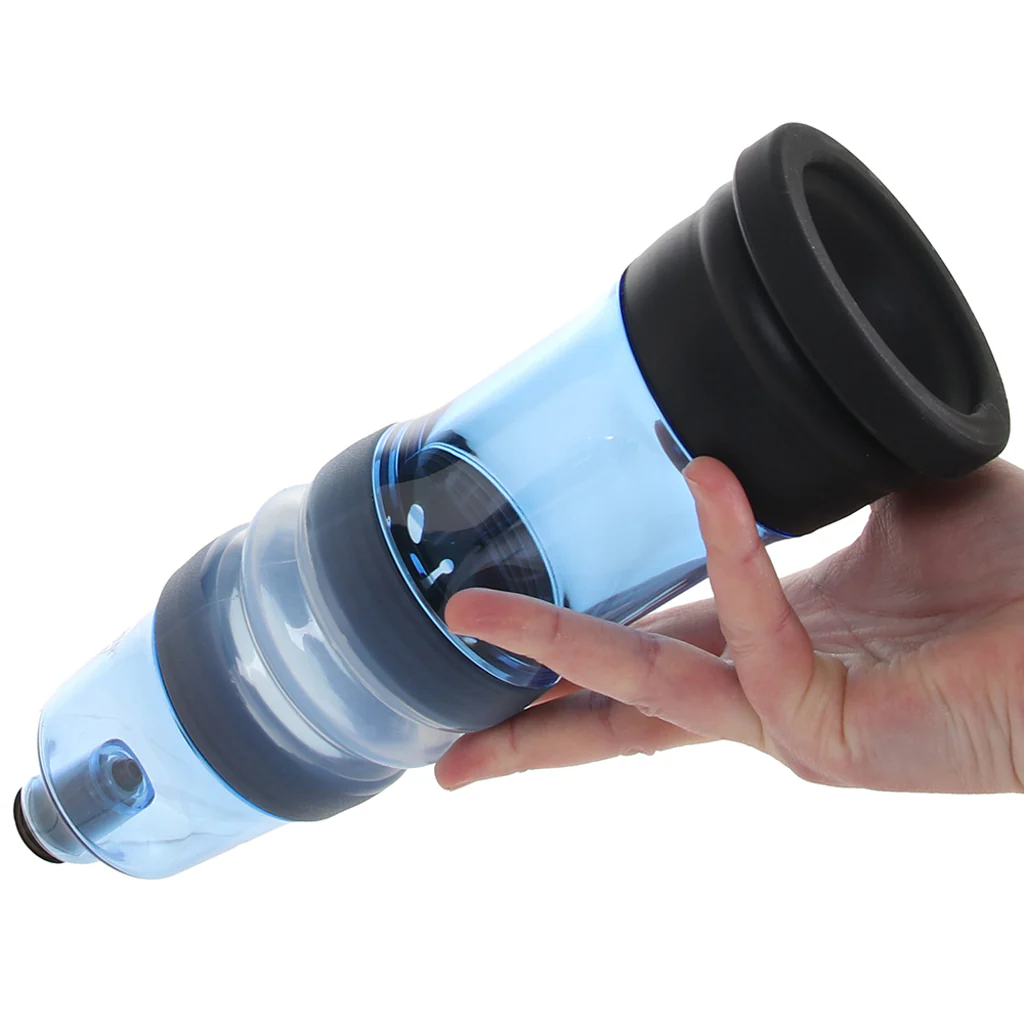 Zolo AquaPump Compact Auto Penis Pump in Blue - Image 4